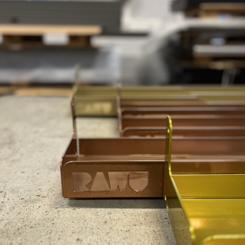 Produktion Flaschenregal